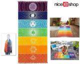 niceEshop Bath Towel Cotton Beach Towel,Yoga Mat Women Shawl And Wrap Dress,Ranbow Color,150x75cm