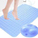 niceEshop Bathroom Candy Color Foot Massage Carpet Mat PVC Non-slip Mat (48cm×78cm), Blue