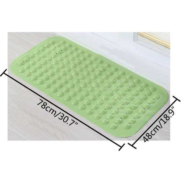 niceEshop Bathroom Candy Color Foot Massage Carpet Mat PVC Non-slip Mat (48cm×78cm), Green