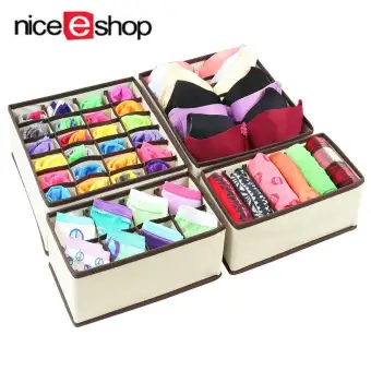 Niceeshop Drawer Dividers Closet Organizers Bra Underwear Storage