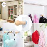 niceEshop Multifunction Wall Wooden Hanger Strong Adhesive Traceless Wall Hooks For Bedroom Kitchen