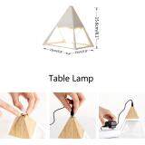 niceEshop Pyramid LED Table Lamp Modern Eye-care Night Light With Touch Control For Bedroom, Living Room, Kids Room Or Office