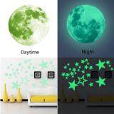 niceEshop Removable 30cm Moon Stars Glow In The Dark Sticker, Night Luminous Kids Room Wall Decal Stickers For Simulated Ideal Kids Decor Or Adults, Perfect Gift Kids Boys Girls, Light Green