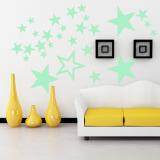 niceEshop Removable 30cm Moon Stars Glow In The Dark Sticker, Night Luminous Kids Room Wall Decal Stickers For Simulated Ideal Kids Decor Or Adults, Perfect Gift Kids Boys Girls, Light Green