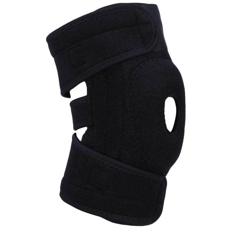 Non-slip Breathable Climbing Sports Leg Knee 4 Spring Support Protector(Black)