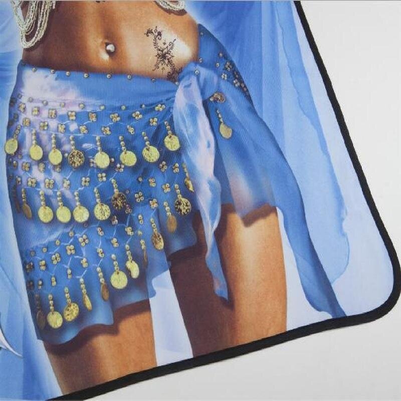 Novelty Cooking Kitchen Apron Belly Dancing Woman Printed Apron Cooking Grilling BBQ Apron,Blue - intl