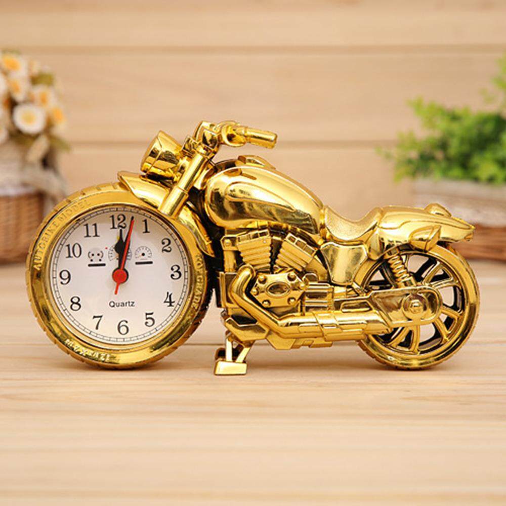 Kebaruan Emas/Hitam Jam Model Motor Kantor Rumah Dekorasi Meja Jam Kepribadian Jam Alarm Hadiah Ulang Tahun untuk Teman Laki-laki aksesoris-Internasional