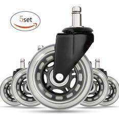 Office Chair Caster 3 Replacement Rubber Chair Caster, Set Of 5 Rollerblade Style Cater Wheels For Hardwood Floor, Home And Office By Sunmig