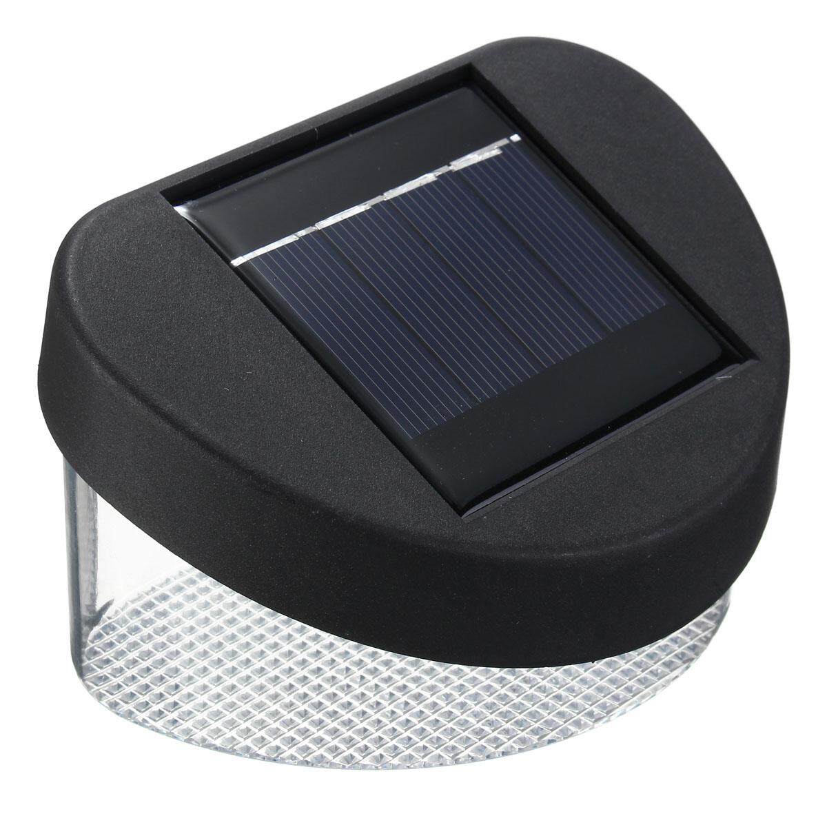 Outdoor Garden Solar Power 8-LED Post Deck Cap Fence Light Landscape Wall Lamp White - intl