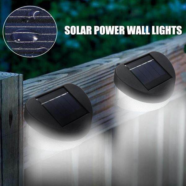 Outdoor Garden Solar Power 8-LED Post Deck Cap Fence Light Landscape Wall Lamp White - intl