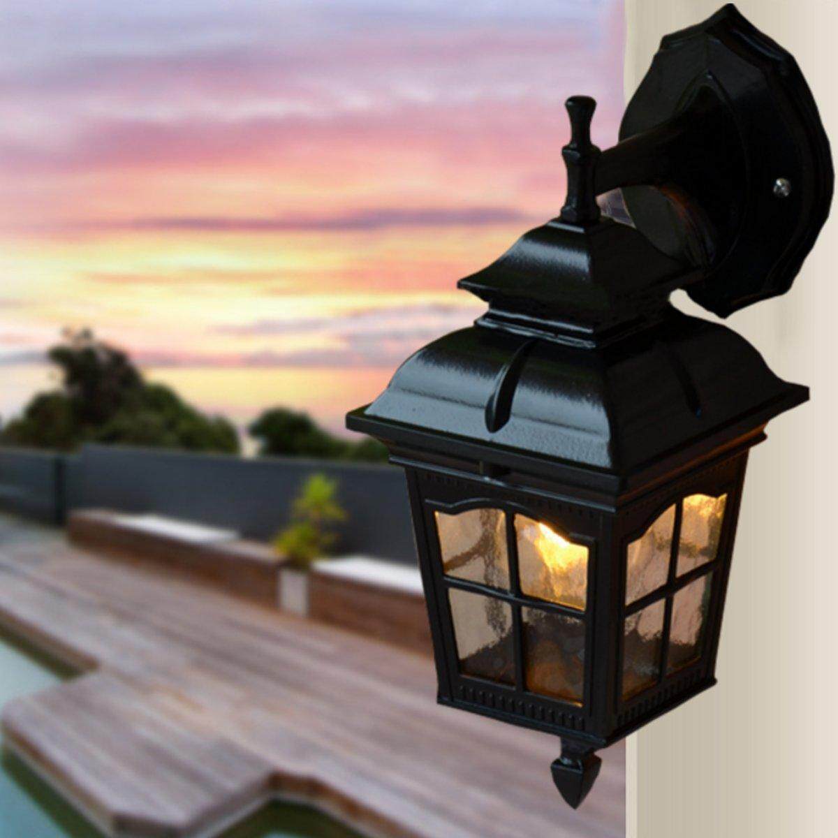 Outdoor Hanging Pendant Exterior Lantern Light Yard Garden Wall Porch Fixture - intl