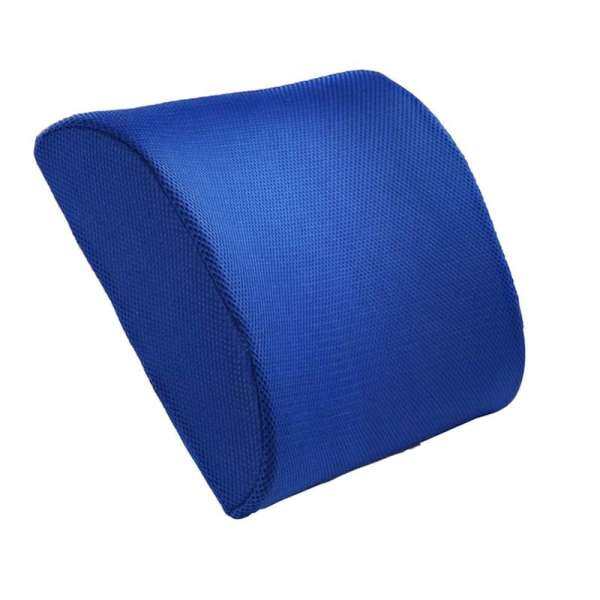 Outdoor Memory Foam Lumbar Back Relief Pillow color:Blue