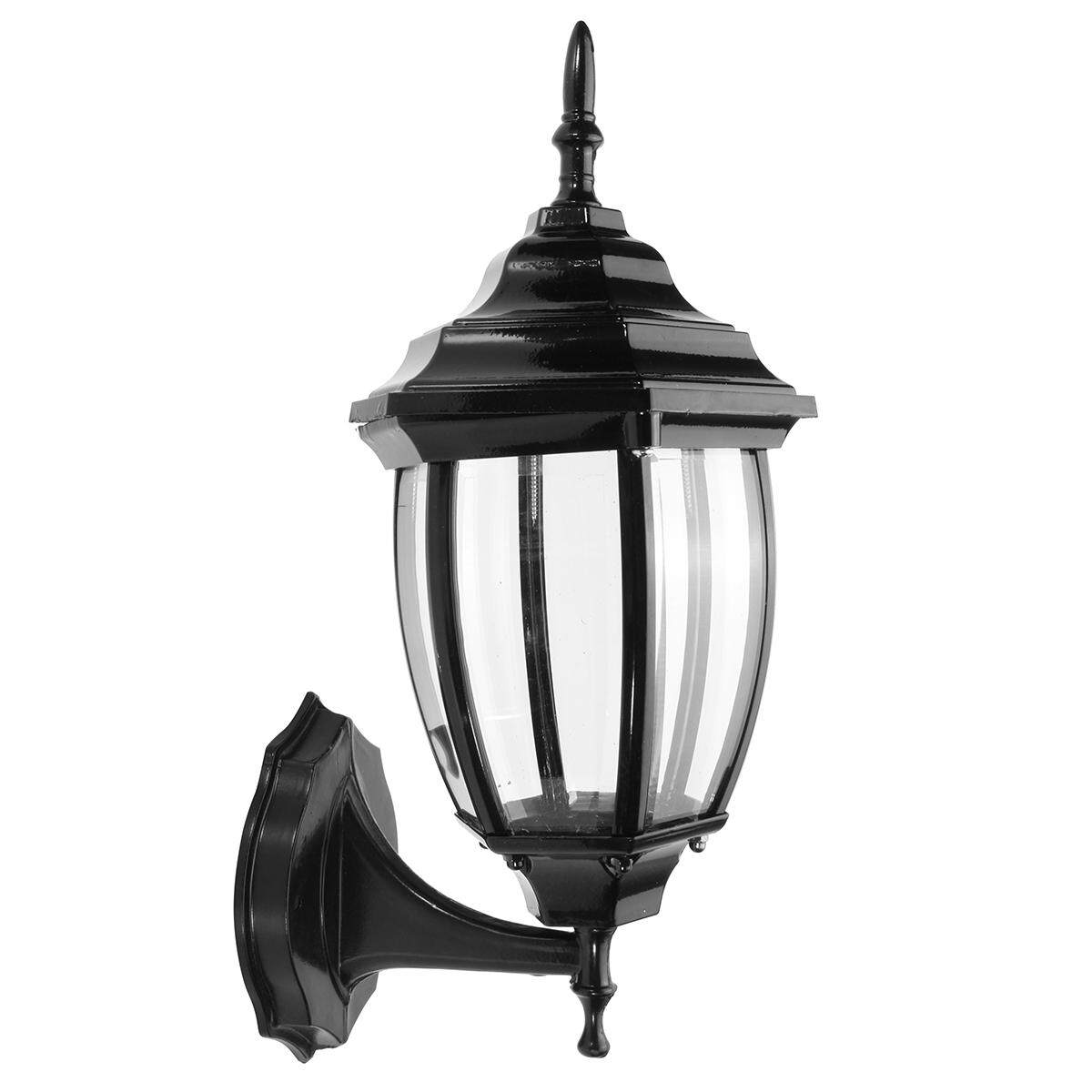 Outdoor Wall Lights Lamp Fixture Garden Porch Patio Aluminum Lantern Decoration # Black - intl