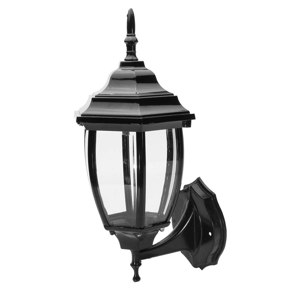 Outdoor Wall Lights Lamp Fixture Garden Porch Patio Aluminum Lantern Decoration # Black - intl