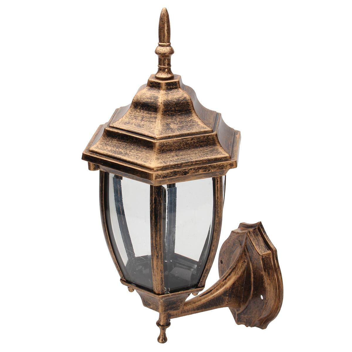 Outdoor Wall Lights Lamp Fixture Garden Porch Patio Aluminum Lantern Decoration # Bronze - intl