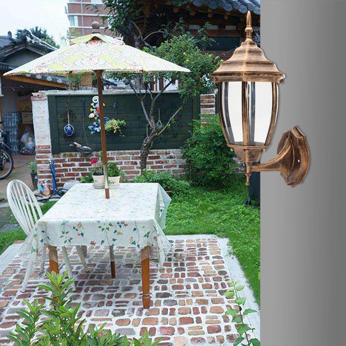 Outdoor Wall Lights Lamp Fixture Garden Porch Patio Aluminum Lantern Decoration # Bronze - intl