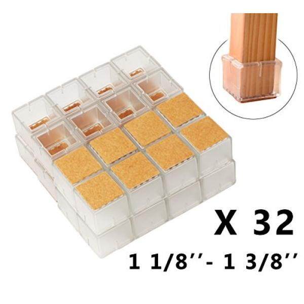 Kursi Luar Ruangan Pelindung Kaki Kaki Kursi Bantalan untuk Lantai Kayu Pelindung Meja Mebel Pelindung Kaki Meja Teras Merasa Kaki Kaki Kursi Tips Karet (32 Pack) -Intl