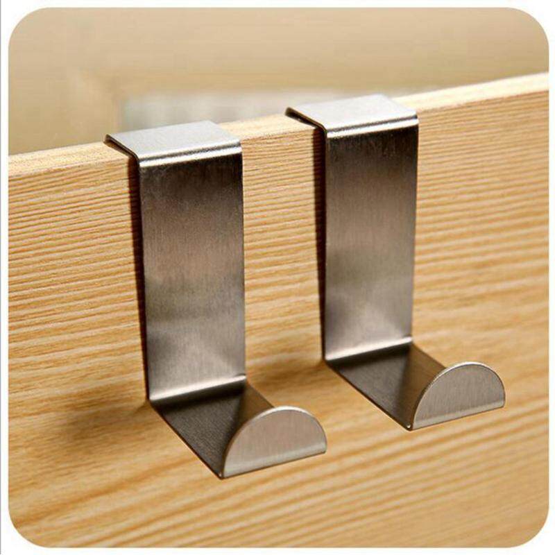 Pack of 6 S Shaped Brushed Stainless Steel Reversible Over Door Kitchen Cabinet Unit Draw Cloth Towel Bag Hanger Hook Space Saving Organizer Latch Hook Kits