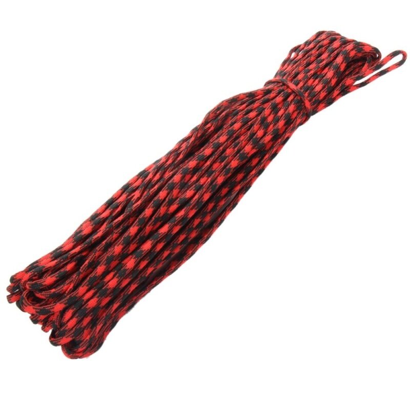 Paracord 550 Parachute Cord Lanyard Rope Mil Spec 100FT Survival Ropes(Red)