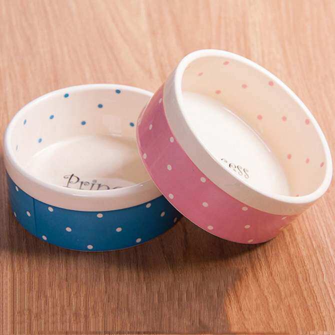 Polka Dot Ceramic Pet Bowls Water Food Feeder Cat Dog Bowl New Polka Dot Ceramic Pet Bowls Water Food Feeder Cat Dog Bowl New Design Products