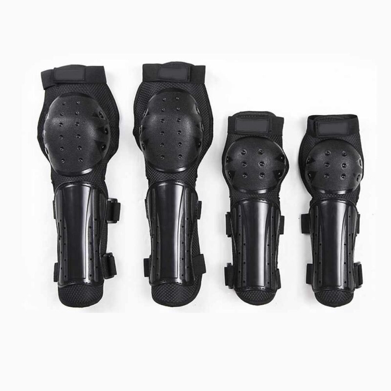 Portable 4pcs Elbow Knee Protective Pads Adjustable Anti Shock For Skating Bike
