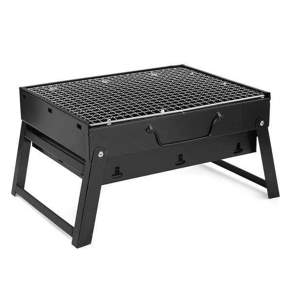 Portable Charcoal Folded Barbecue Oven Cooking Picnic Camping BBQ Grill Black - intl