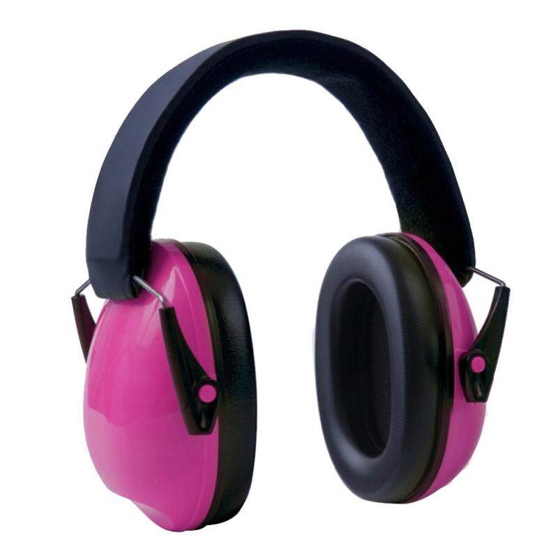 Portable Kids Outdoor Noise Reduction Ear Muffs Foldable Ear Defenders with Adjustable Headband for Children Shooting Labor Protection Tactics Reading Studying Protect Hearing Pink