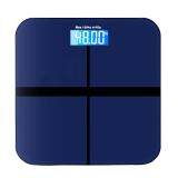 Precision Household Weighing Scale, Digital Bathroom Scales, Body Weight Loss Measuring Machine With LED Backlight Display, 400 Pounds Capacity Style:Navy Blue