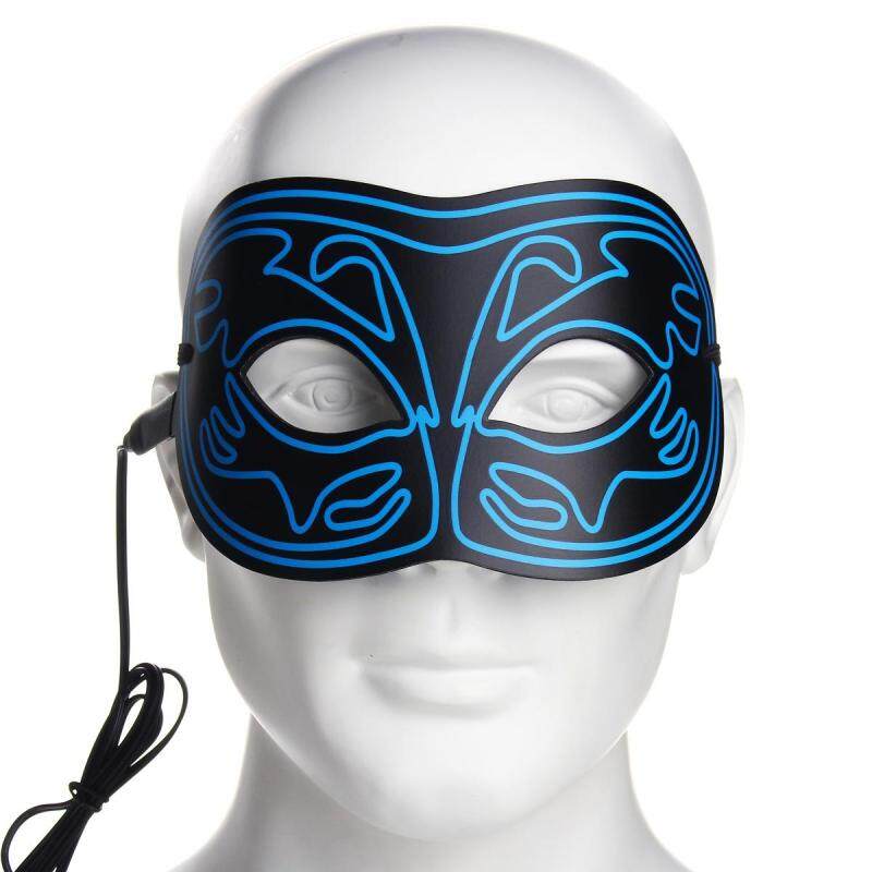 Rave Eye Mask LED Light Up Flashing Glow Halloween Cosplay Costume Party Decor