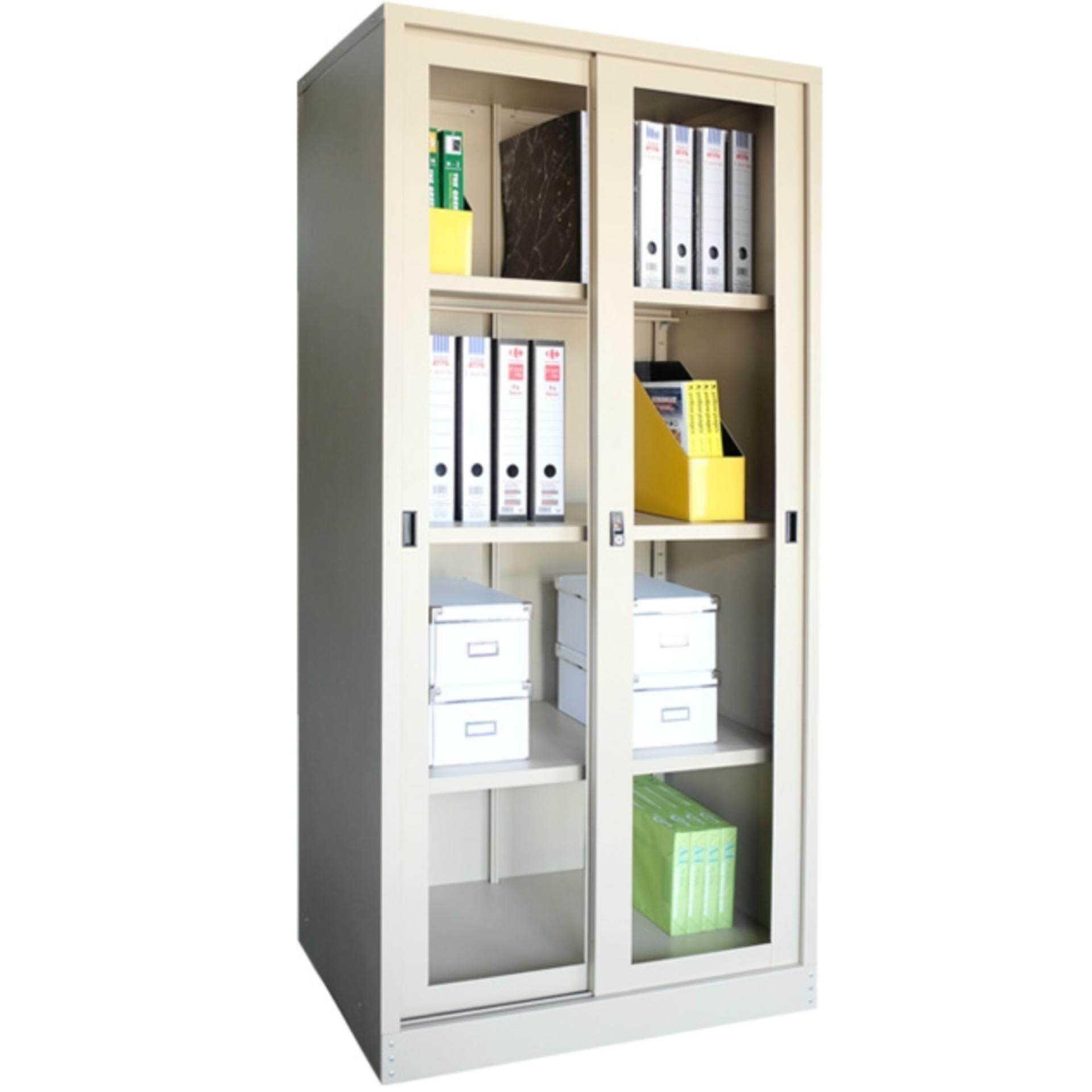 Ready Fixed Office Glass Sliding Door Storage Cabinet File