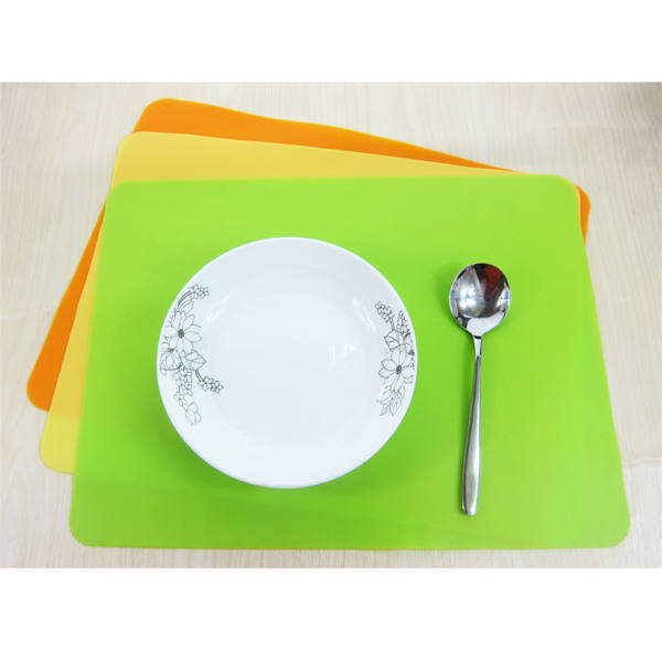 Rectangle silicone mat insulation pad Heat Insulation Pad Bakeware Kid Table Mat High Quality (green)