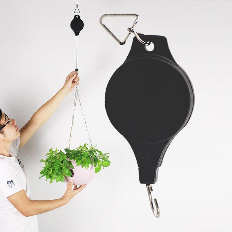 Retractable Pulley Hanging Basket Pull Down Hanger for Flower Baskets Pot