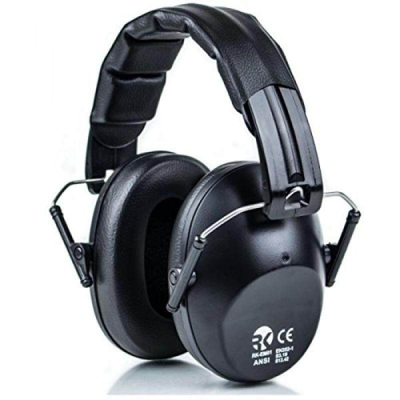 RK Safety RK-EM01BK Shooting Hearing Protection Ear Muff Ear Defender Folding-Padded Head Band Ear Cup (Black)