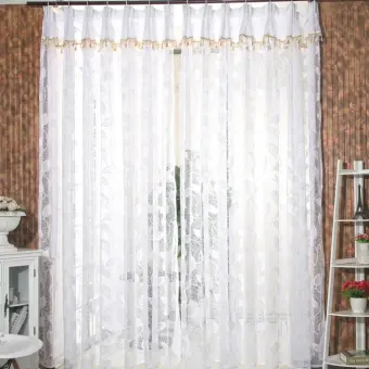 Crystalawaking Romantic Door Window Sheer Curtain Drape Panel