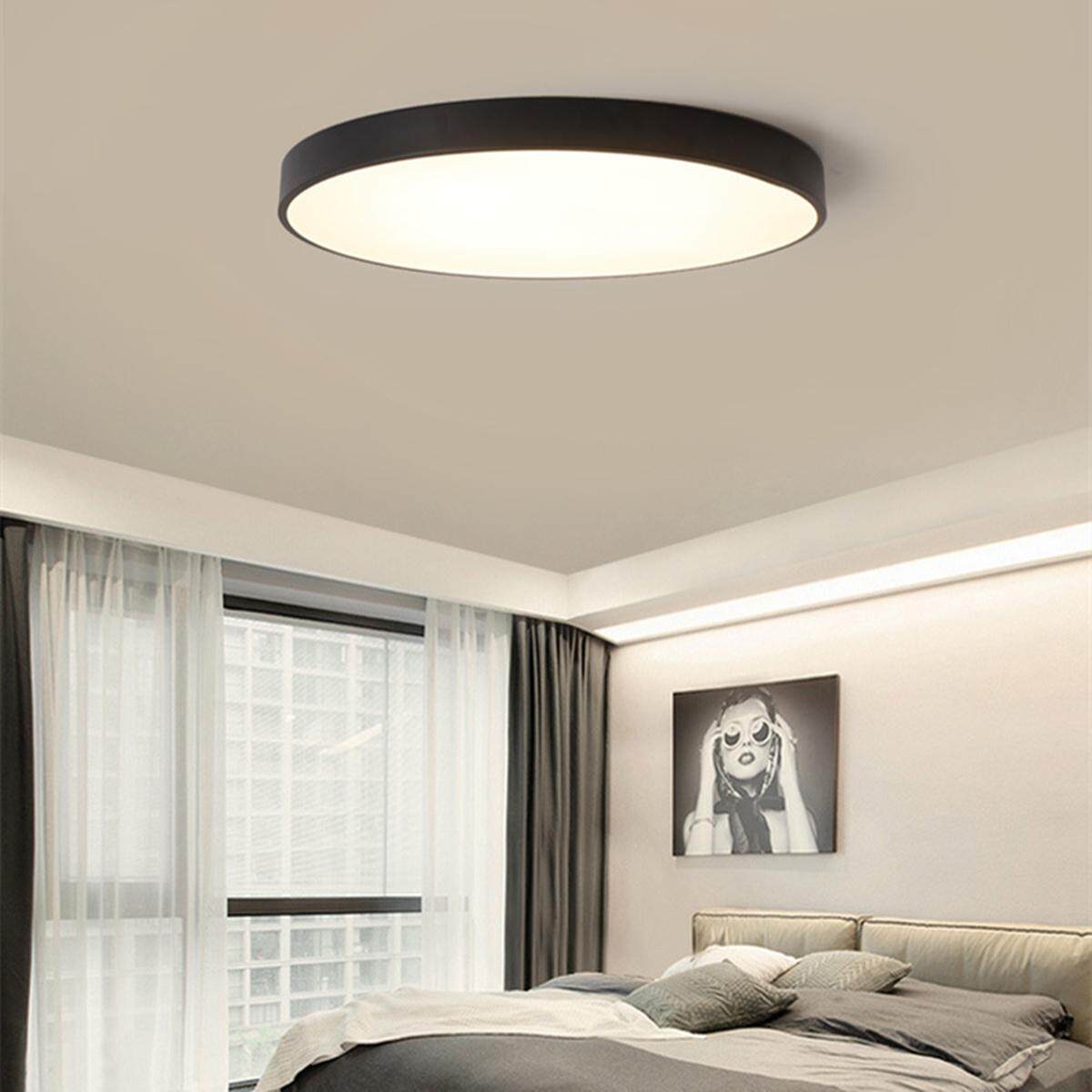 Round LED Ceiling Down Light Fixture Home Bedroom Living Room Surface Mount Lamp # Warm light 23cm - intl