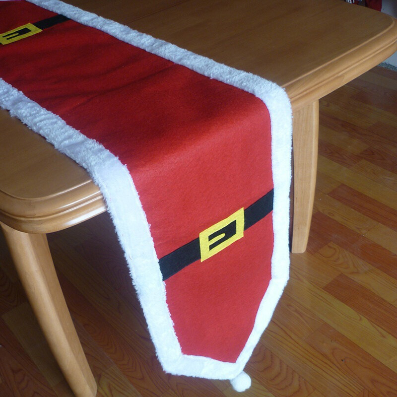 Santa Claus Clothes Tablecloth Tablecloth Table Flag Xmas Party Supplies Christmas Decoration For Home,Red - intl