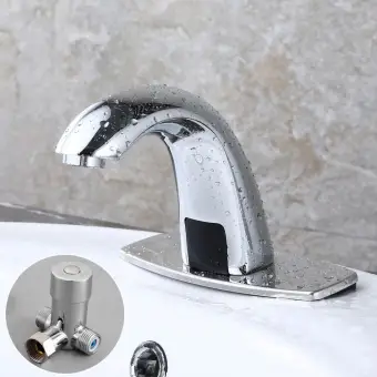 Sensor Faucets Hot Cold Bathroom Automatic Touch Free Sensor