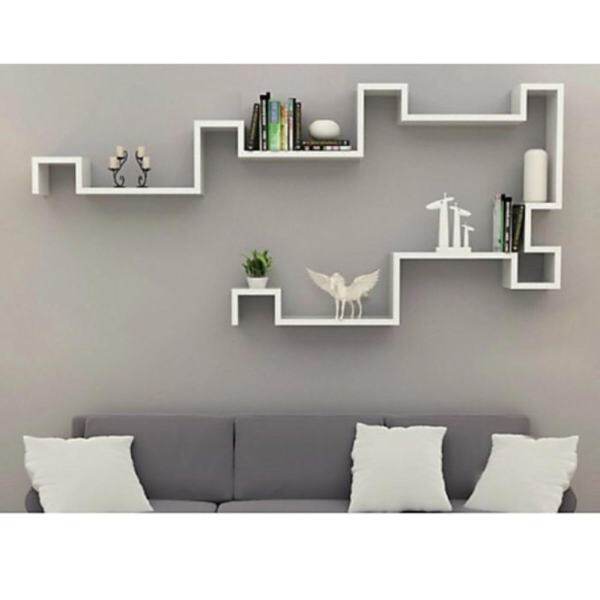 Set Of 2 S Shape Wall Mounted Shelves White Set Of 2 S Shape Wall Mounted Shelves White Malaysia