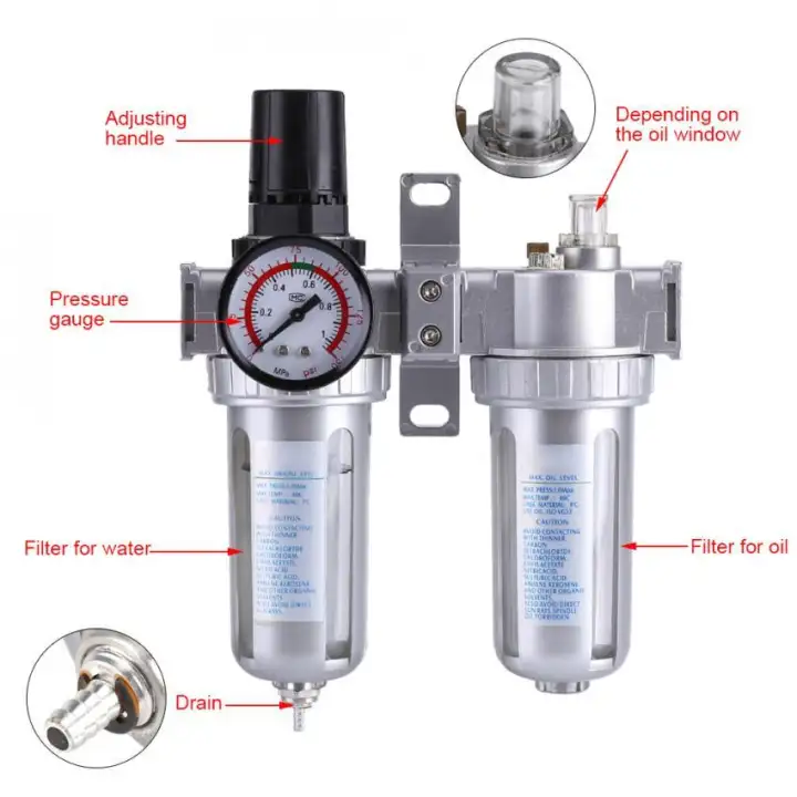 Epayst Sfc300 3 8 Air Compressor Filter Regulator Moisture Water
