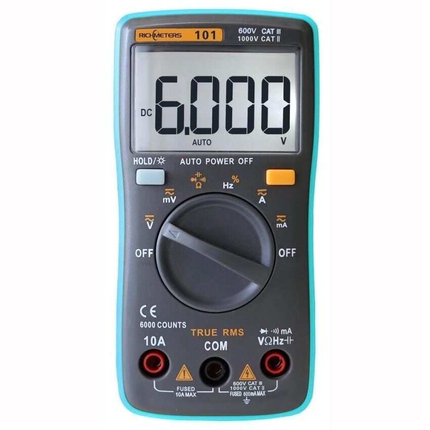 Sheng HOTT Richmeters RM101 True RMS Multifungsi LCD Digital Multimeter DMM DC AC Voltase Current Meter Perlawanan Dioda Kapasitansi Te -Internasional