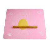 Silicone Baking Cake Fondant Rolling Kneading Baking Mat color:Pink