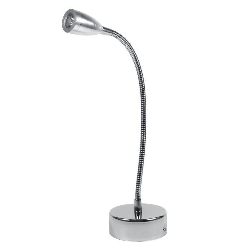 Bảng giá Silver LED Wall Lamp Gooseneck Bedroom Bedside Reading Light With Switch Cool White - intl