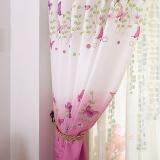 Newlifestyle Sitting Room Balcony Cafe Butterfly Gauze Shade Cloth Curtain(Pink)