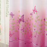 Newlifestyle Sitting Room Balcony Cafe Butterfly Gauze Shade Cloth Curtain(Pink)