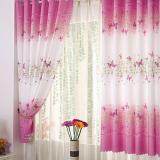 Newlifestyle Sitting Room Balcony Cafe Butterfly Gauze Shade Cloth Curtain(Pink)