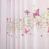 Newlifestyle Sitting Room Balcony Cafe Butterfly Gauze Shade Cloth Curtain(Pink)