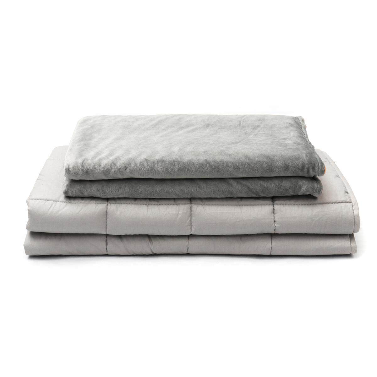 Soft Heavy Weighted Blanket Gravity Sensory Thick Cotton Bed Blanket Liner+Cover 150*200CM 7KG - intl