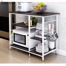 Home Kitchen Dining Furniture Sokano D432 Multifunctional Oven And Kitchen Dapur Storage Rack Black 410360