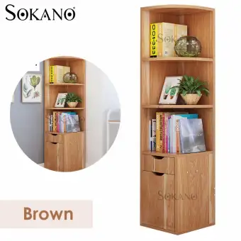 Sokano N25 Corner Book Shelf Cabinet Decorative Brown Sokano N25 Corner Book Shelf Cabinet Decorative Brown 151250