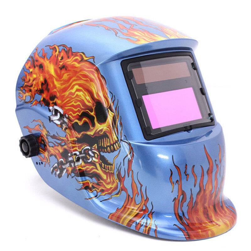 Solar Auto Darkening Welding Helmet ARC TIG MIG Weld For Welding Grinding Mask (Blue)